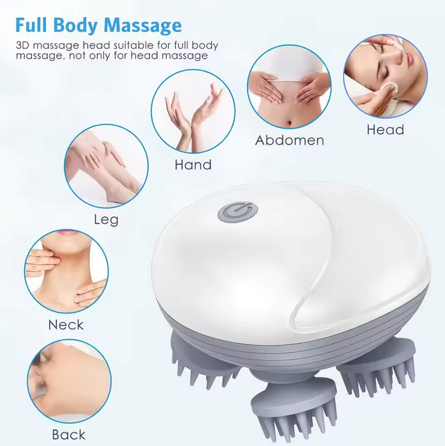 3D Full Body Massage Device - Handheld Electric Massager for Head, Neck, Back & Legs